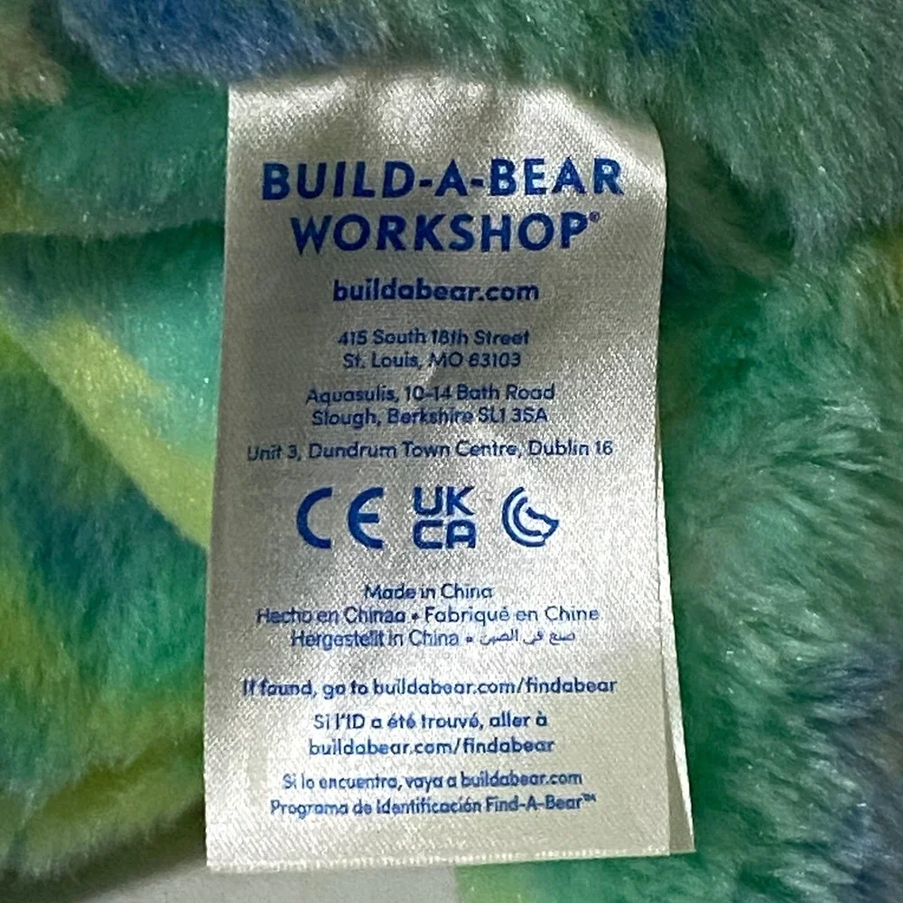 BABW Build a Bear Tie Dye Chameleon Plush 17